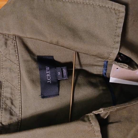 J Crew green utility jacket. Tie waist size m - Picture 3 of 4